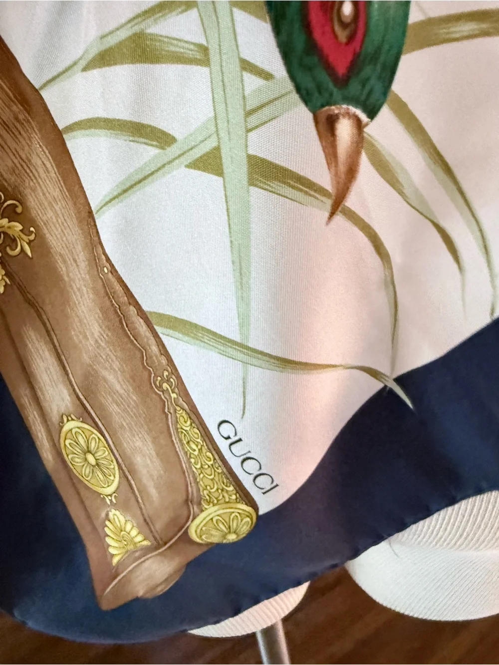 Gucci Pheasant Hunting Silk Scarf